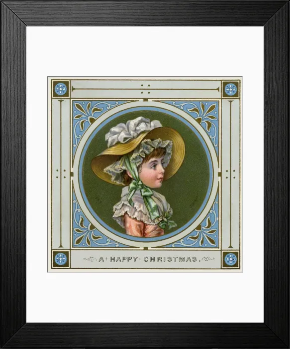 Framed Print : Victorian Xmas card Framed Print : Victorian Xmas card