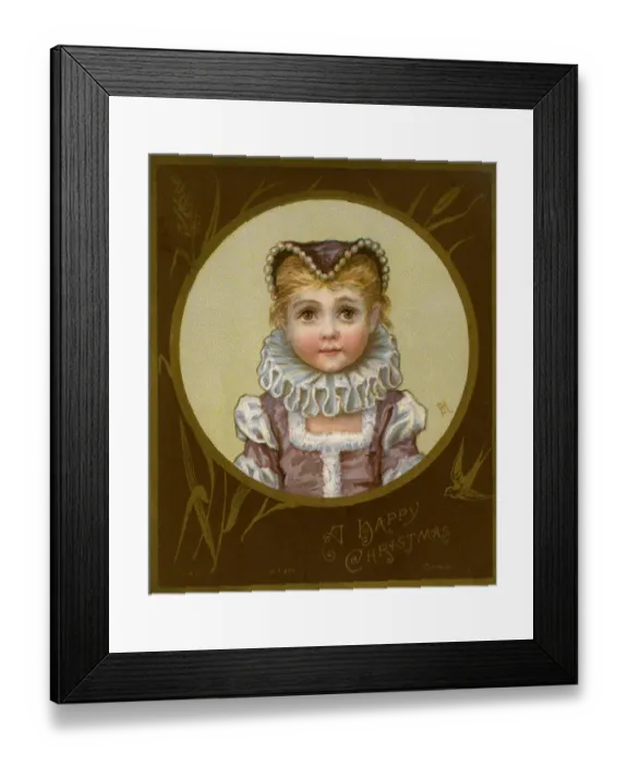 Framed Print : Victorian Xmas card Framed Print : Victorian Xmas card