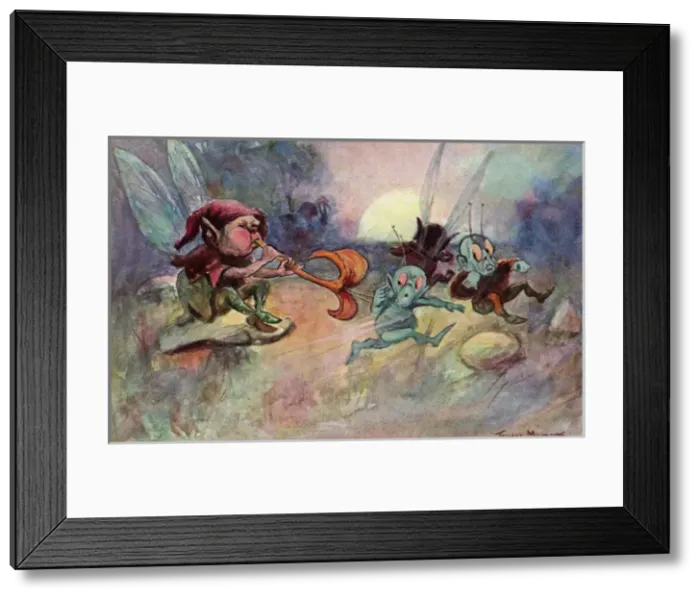 Framed Print : Winged pixie & imps Framed Print : Winged pixie & imps