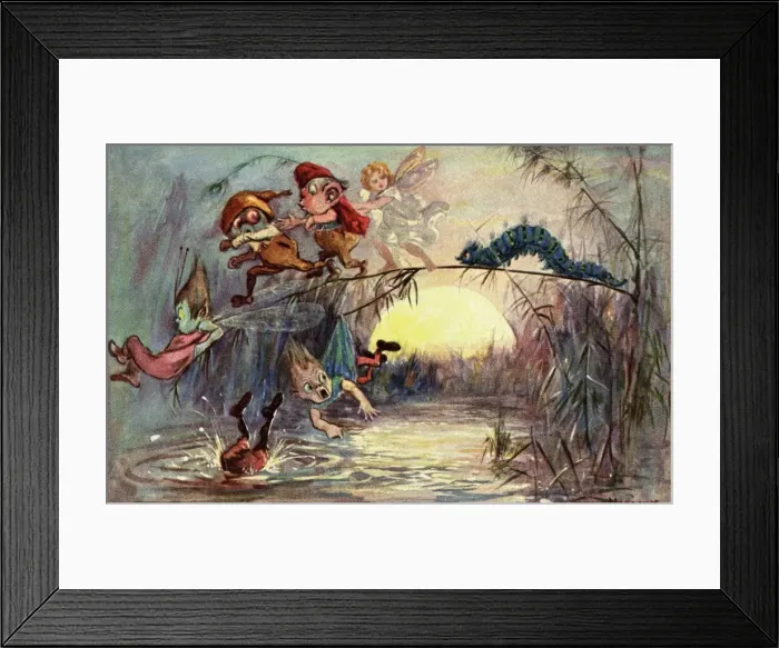 Framed Print : Caterpillar & fairies Framed Print : Caterpillar & fairies