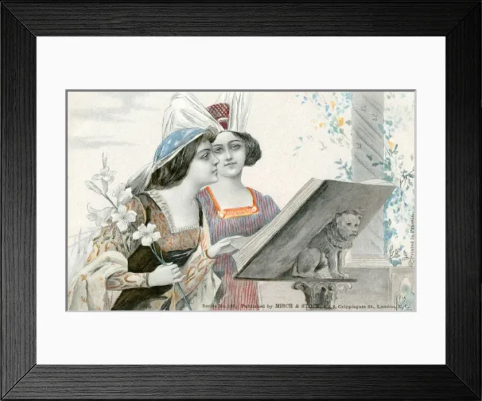 Framed Print : Two medaeval ladies Framed Print : Two medaeval ladies