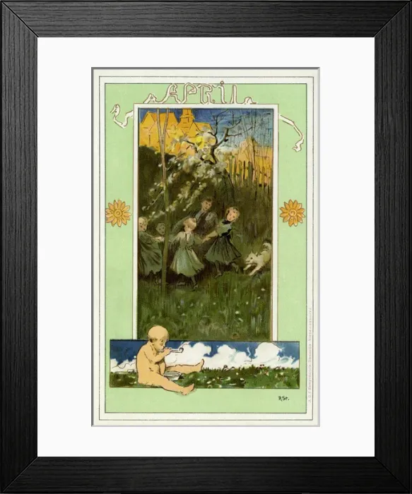 Framed Print : Months of the year. April Framed Print : Months of the year. April