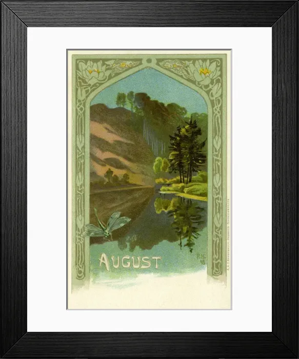 Framed Print : Months of the year. August Framed Print : Months of the year. August