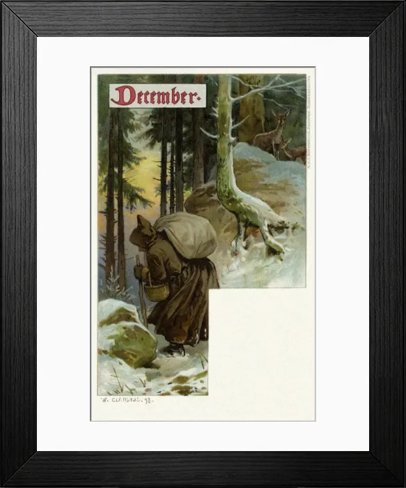 Framed Print : Months of the year. December Framed Print : Months of the year. December