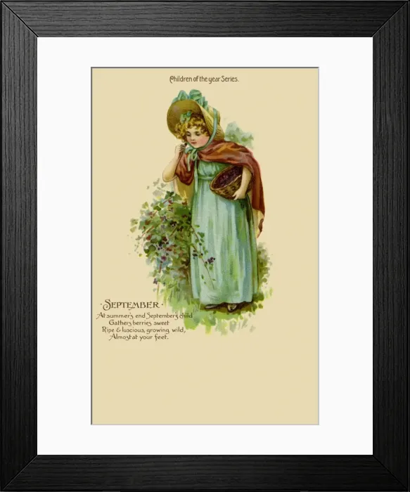Framed Print : Children of the year. September Framed Print : Children of the year. September