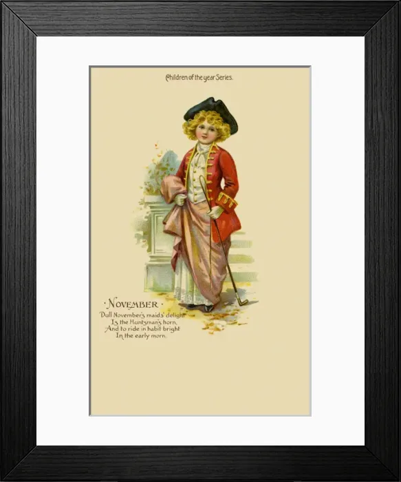 Framed Print : Children of the year. November Framed Print : Children of the year. November