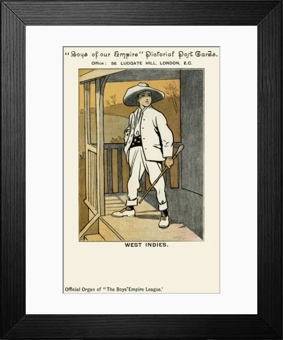 Framed Print : Boys of our Empire. West Indies Framed Print : Boys of our Empire. West Indies