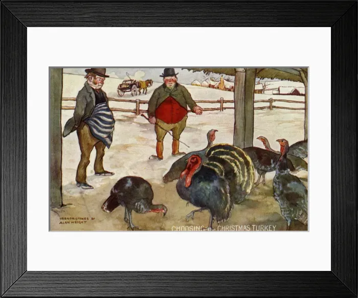 Framed Print : Choosing the Christmas turkey Framed Print : Choosing the Christmas turkey