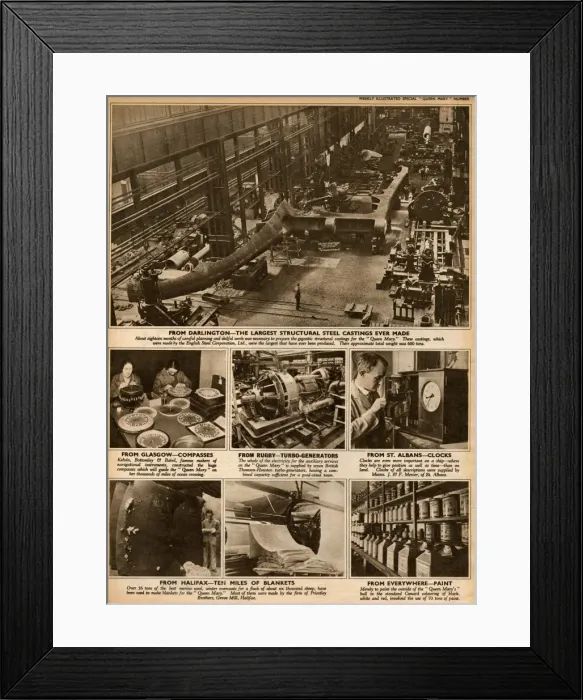 Framed Print : Queen Mary Ocean Liner, supplying her 1000 needs Framed Print : Queen Mary Ocean Liner, supplying her 1000 needs