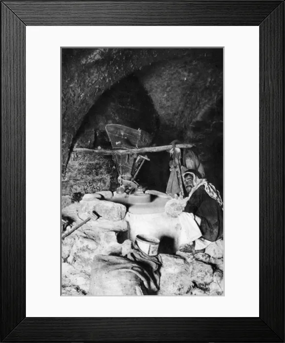Framed Print : Scene inside a mill, Holy Land Framed Print : Scene inside a mill, Holy Land