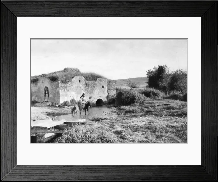 Framed Print : Scene outside a mill, Holy Land Framed Print : Scene outside a mill, Holy Land