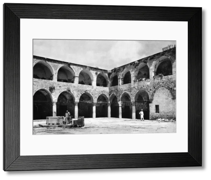 Framed Print : Old arcaded inn, Acre, Galilee, Northern Israel Framed Print : Old arcaded inn, Acre, Galilee, Northern Israel