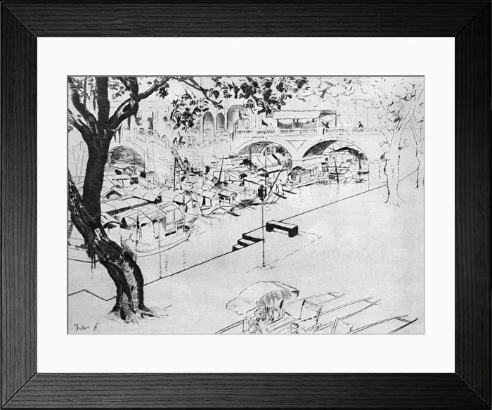 Framed Print : Shameen bridge, Canton, China, 1914 Framed Print : Shameen bridge, Canton, China, 1914