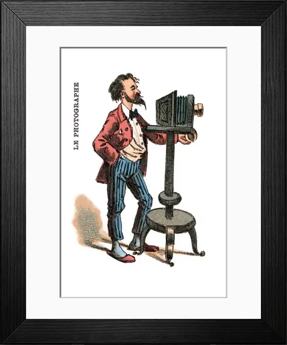 Framed Print : French Occupations card series game 1890s Framed Print : French Occupations card series game 1890s