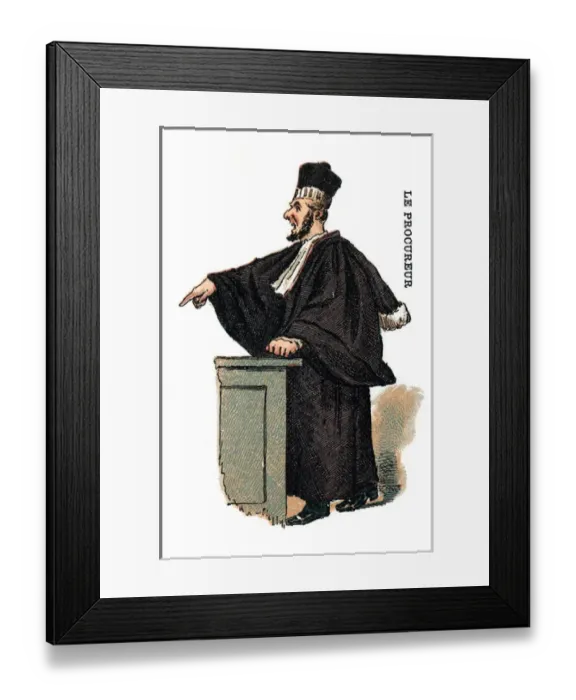 Framed Print : French Occupations card series game 1890s Framed Print : French Occupations card series game 1890s