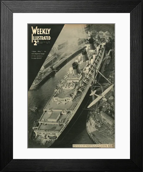 Framed Print : Queen Mary Ocean Liner, ready for travel to Greenock Framed Print : Queen Mary Ocean Liner, ready for travel to Greenock