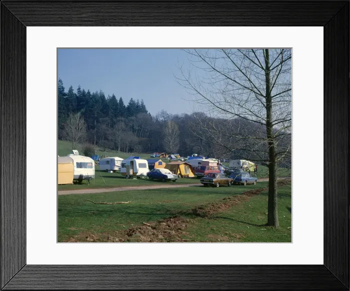 Framed Print : Caravan site, Horner, Exmoor, Somerset Framed Print : Caravan site, Horner, Exmoor, Somerset