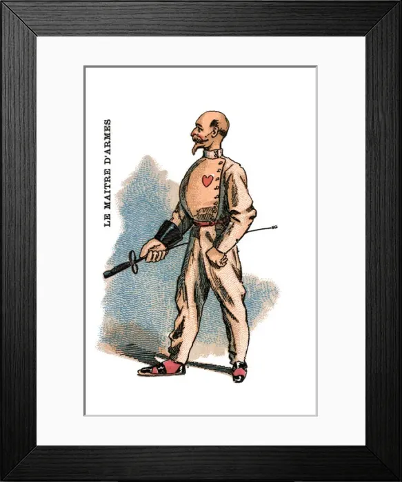 Framed Print : French Occupations card series game 1890s Framed Print : French Occupations card series game 1890s