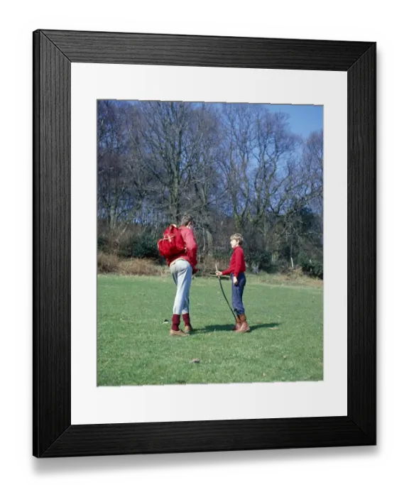 Framed Print : Two young hikers on Exmoor, West Country Framed Print : Two young hikers on Exmoor, West Country