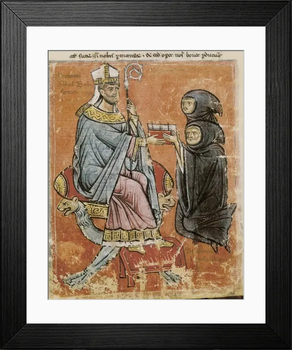 Framed Print : Abbot Blessed Balsamus, 13th c Abbey of Cava Framed Print : Abbot Blessed Balsamus, 13th c Abbey of Cava