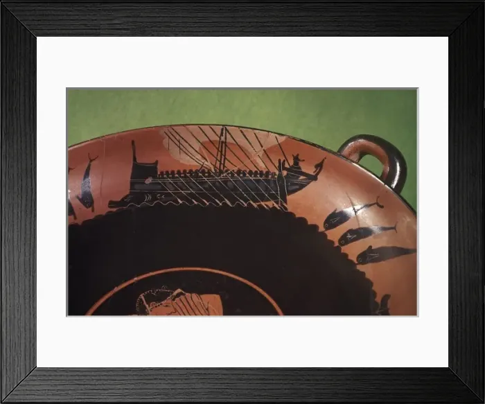 Framed Print : Attic cup with. warship Framed Print : Attic cup with. warship