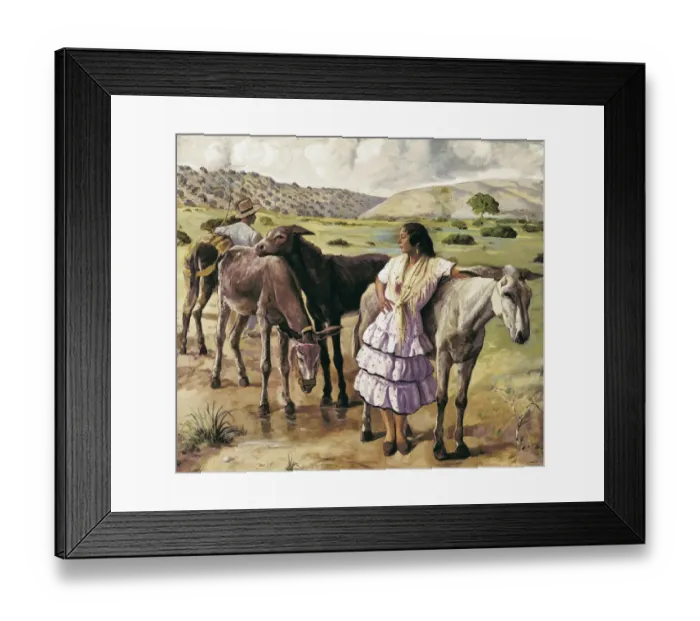 Framed Print : ABARZUZA, Felipe. Back from the fair