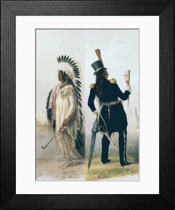 Framed Print : Assiniboine Indian chief Framed Print : Assiniboine Indian chief