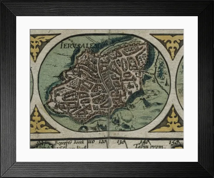 Framed Print : Atlas Novus. Asia, 17th c Jerusalem Framed Print : Atlas Novus. Asia, 17th c Jerusalem