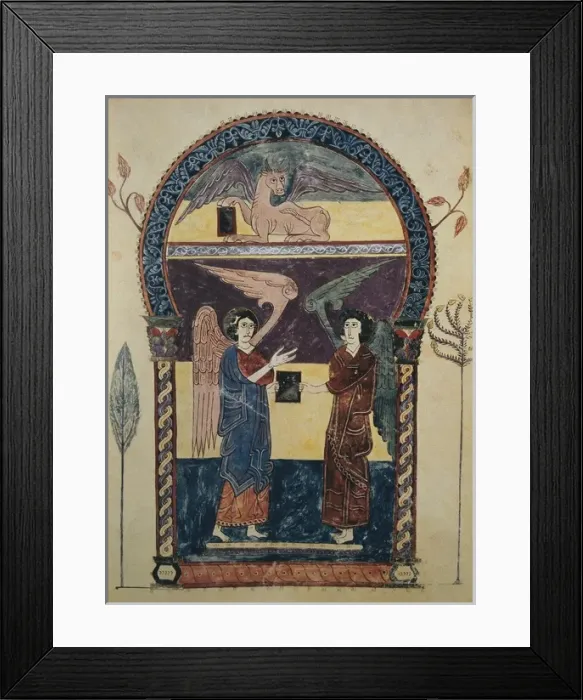 Framed Print : Beatus of Girona, 976. The Evangelist Luke