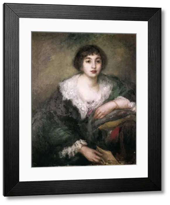 Framed Print : CANALS, Ricard. Portrait of a Young Lady Framed Print : CANALS, Ricard. Portrait of a Young Lady