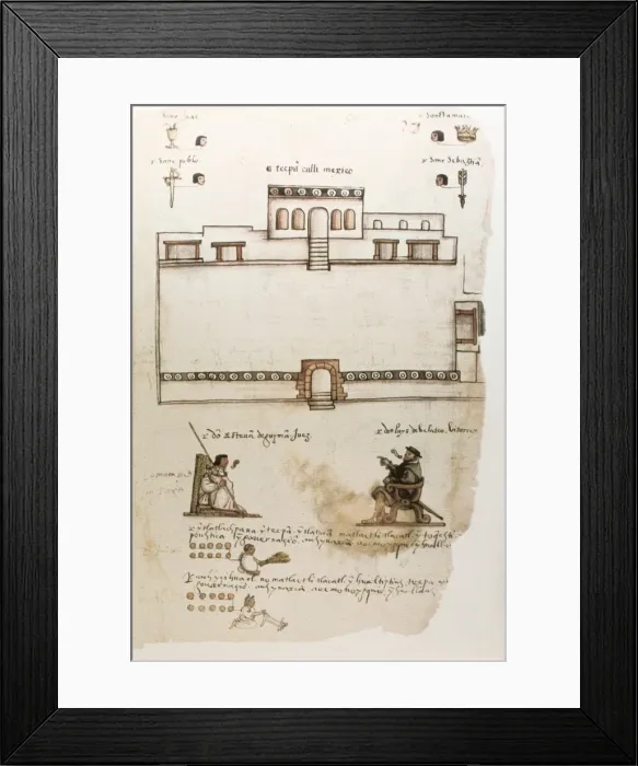 Framed Print : Codex Osuna, 16th C Spanish viceroyship in Mexico Framed Print : Codex Osuna, 16th C Spanish viceroyship in Mexico