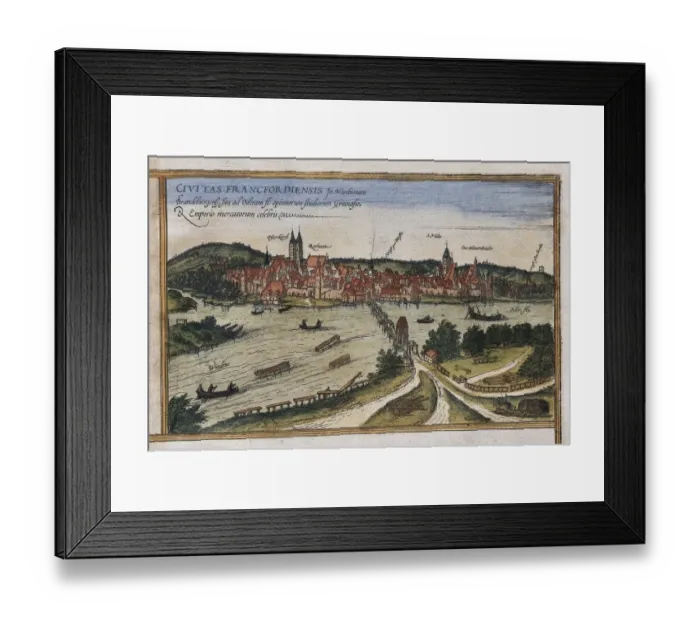 Framed Print : Civitatis Orbis Terrarum. Frankfurt an der Oder Framed Print : Civitatis Orbis Terrarum. Frankfurt an der Oder