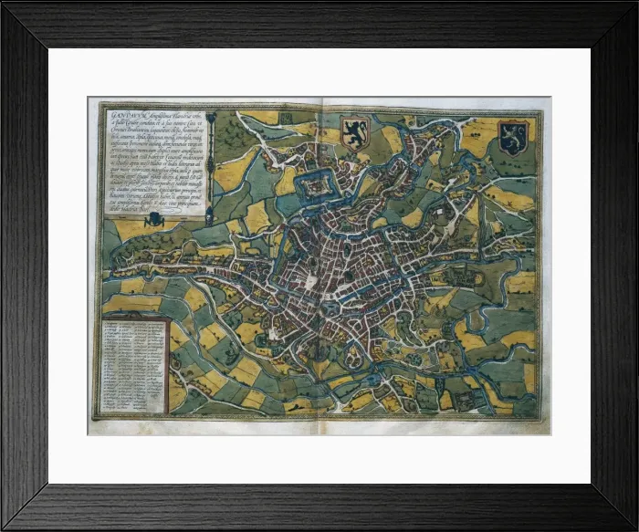 Framed Print : Civitatis Orbis Terrarum. Ghent Framed Print : Civitatis Orbis Terrarum. Ghent