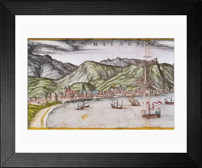 Framed Print : Civitatis Orbis Terrarum. Malaga Framed Print : Civitatis Orbis Terrarum. Malaga