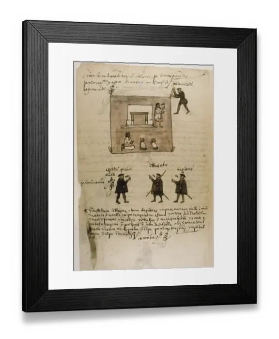 Framed Print : Codex Osuna, 16th C Spanish viceroyship in Mexico Framed Print : Codex Osuna, 16th C Spanish viceroyship in Mexico