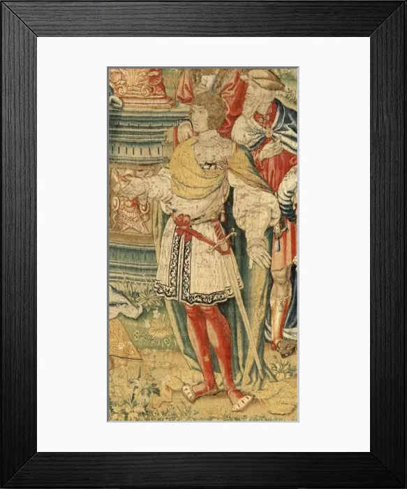 Framed Print : David Before Saul. Flemish tapestry 1525 c Framed Print : David Before Saul. Flemish tapestry 1525 c