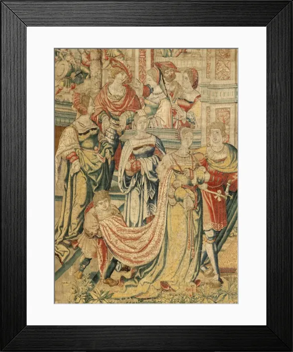 Framed Print : David Before Saul. Flemish tapestry 1525 c Framed Print : David Before Saul. Flemish tapestry 1525 c