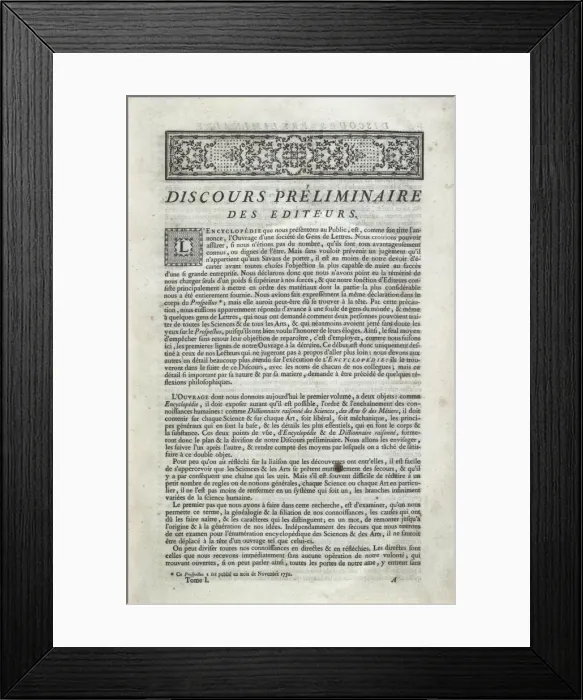 Framed Print : DIDEROT Denis. L Encyclop餩e Framed Print : DIDEROT Denis. L Encyclop餩e