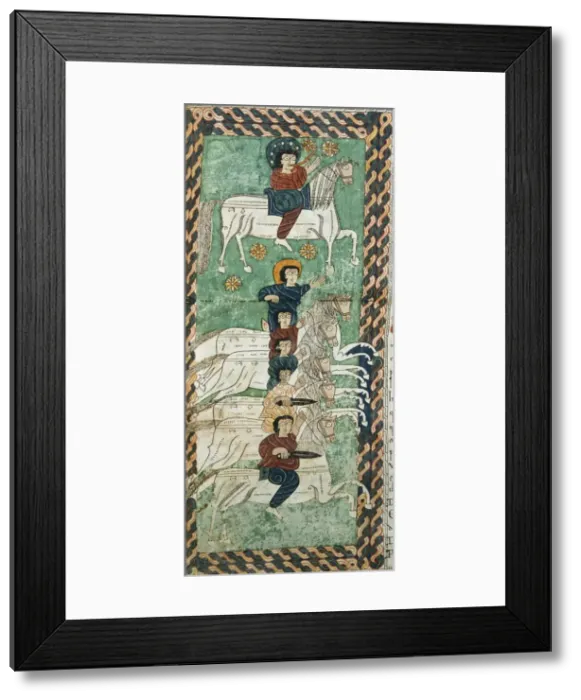 Framed Print : Escorial Beatus, 10th c White Army of God Framed Print : Escorial Beatus, 10th c White Army of God