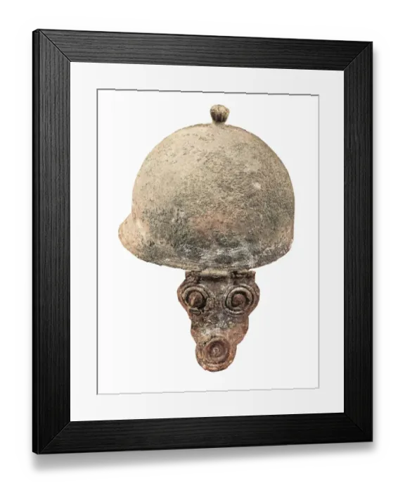 Framed Print : Etruscan bronze helmet Framed Print : Etruscan bronze helmet