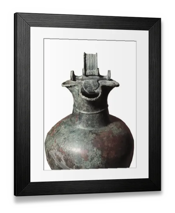 Framed Print : Etruscan vase. Bronze Framed Print : Etruscan vase. Bronze