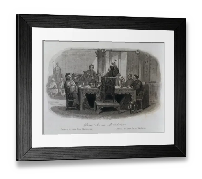 Framed Print : History of the Missions, 1863. Jesuits with a mandarin Framed Print : History of the Missions, 1863. Jesuits with a mandarin