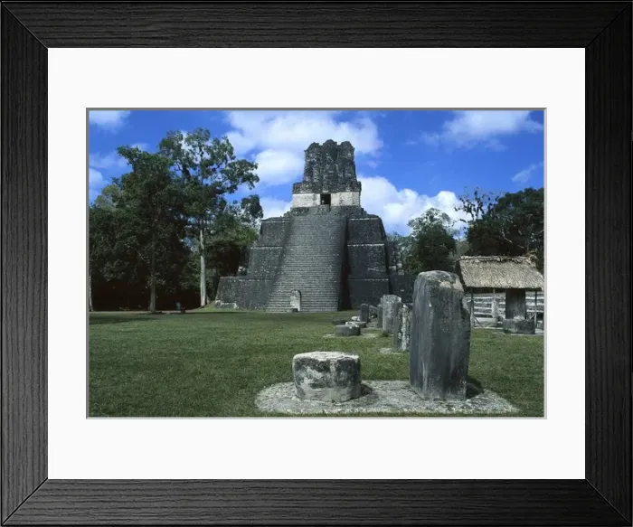 Framed Print : Guatemala. Tikal. Maya pyramid