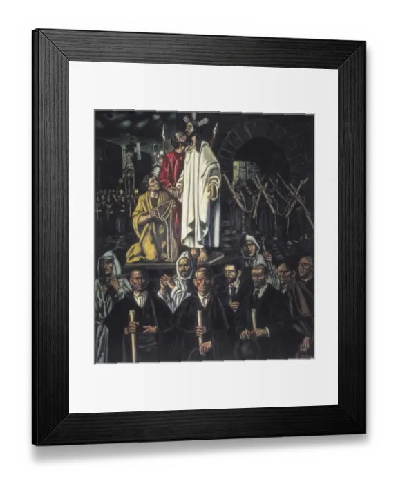 Framed Print : GUTIERREZ SOLANA, Jos鮠The Kiss of Judas Framed Print : GUTIERREZ SOLANA, Jos鮠The Kiss of Judas