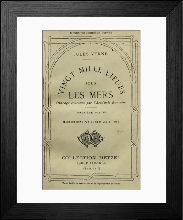 Framed Print : Jules Verne. 20. 000 Leagues Framed Print : Jules Verne. 20. 000 Leagues