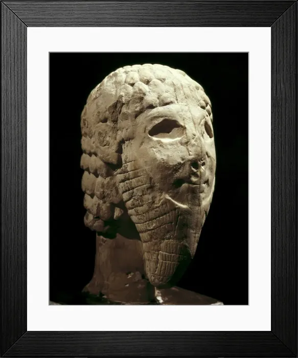 Framed Print : Head of man. Iron Age Framed Print : Head of man. Iron Age