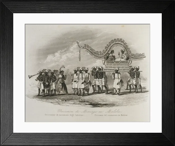 Framed Print : History of the Missions, 1863. Wedding in India, 19th c Framed Print : History of the Missions, 1863. Wedding in India, 19th c