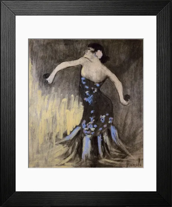 Framed Print : HUGUE, Manolo. Flamenco dancer Framed Print : HUGUE, Manolo. Flamenco dancer