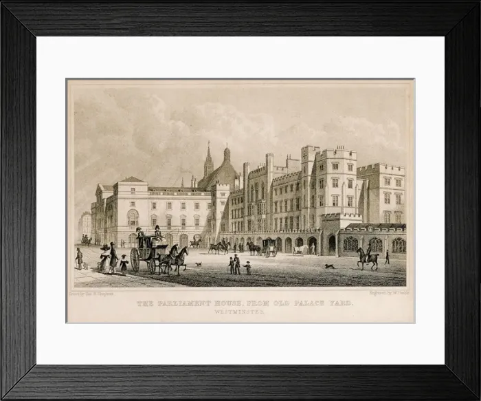 Framed Print : London. Parliament. Engraving Framed Print : London. Parliament. Engraving