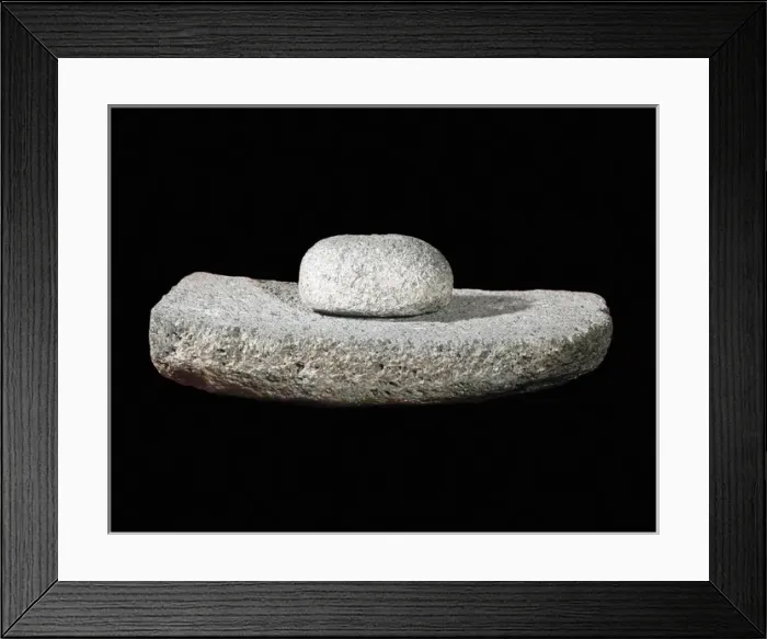 Framed Print : Mortar from Palestine. Neolithic Framed Print : Mortar from Palestine. Neolithic